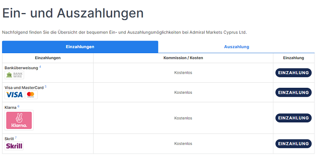 admirals einzahlungen